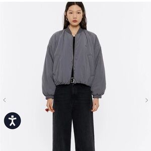 Bimba y Lola gray reversible padded jacket